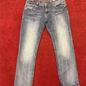 Miss Me Faded Blue Straight Leg Jeans